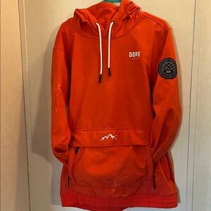 DOPE Vibrant Coral Pullover Hoodie